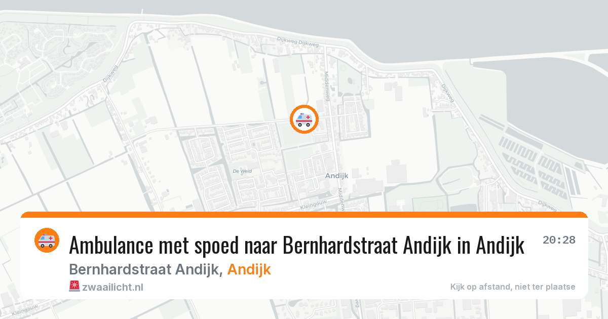 Ambulance met spoed naar Bernhardstraat Andijk in Andijk — 3 jul 2026