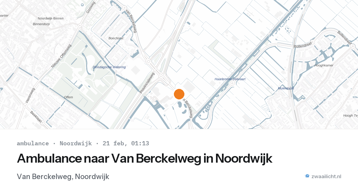 Ambulance naar Van Berckelweg in Noordwijk — 5 feb 2026