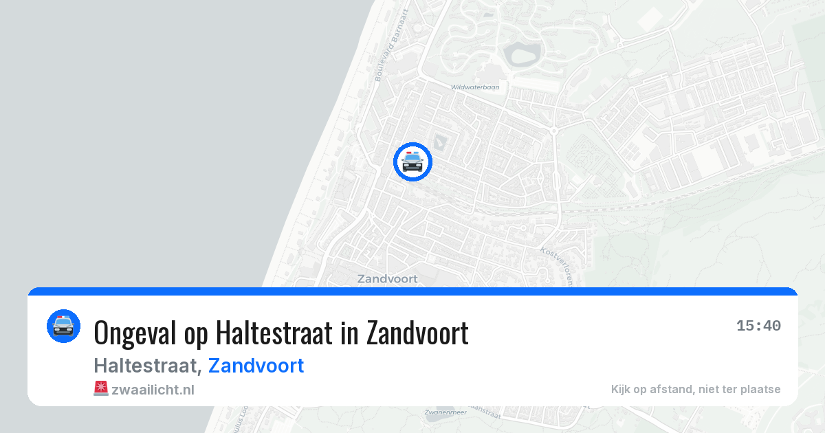 Ongeval op Haltestraat in Zandvoort — 22 mrt 2026