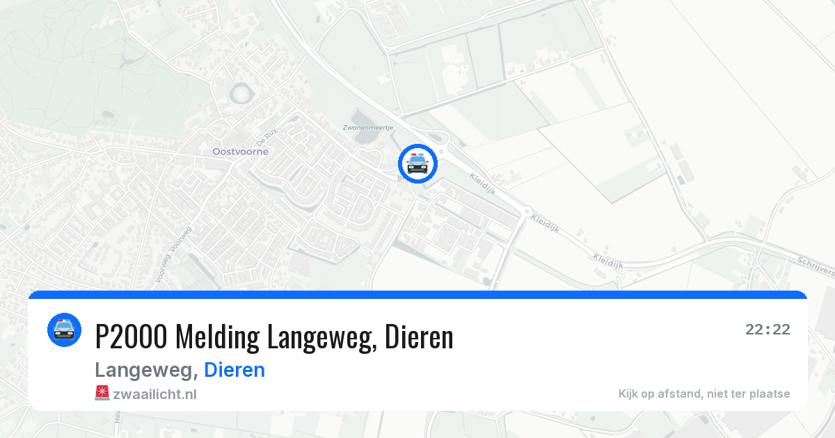 P2000 Melding Langeweg, Dieren — 8 jun 2026