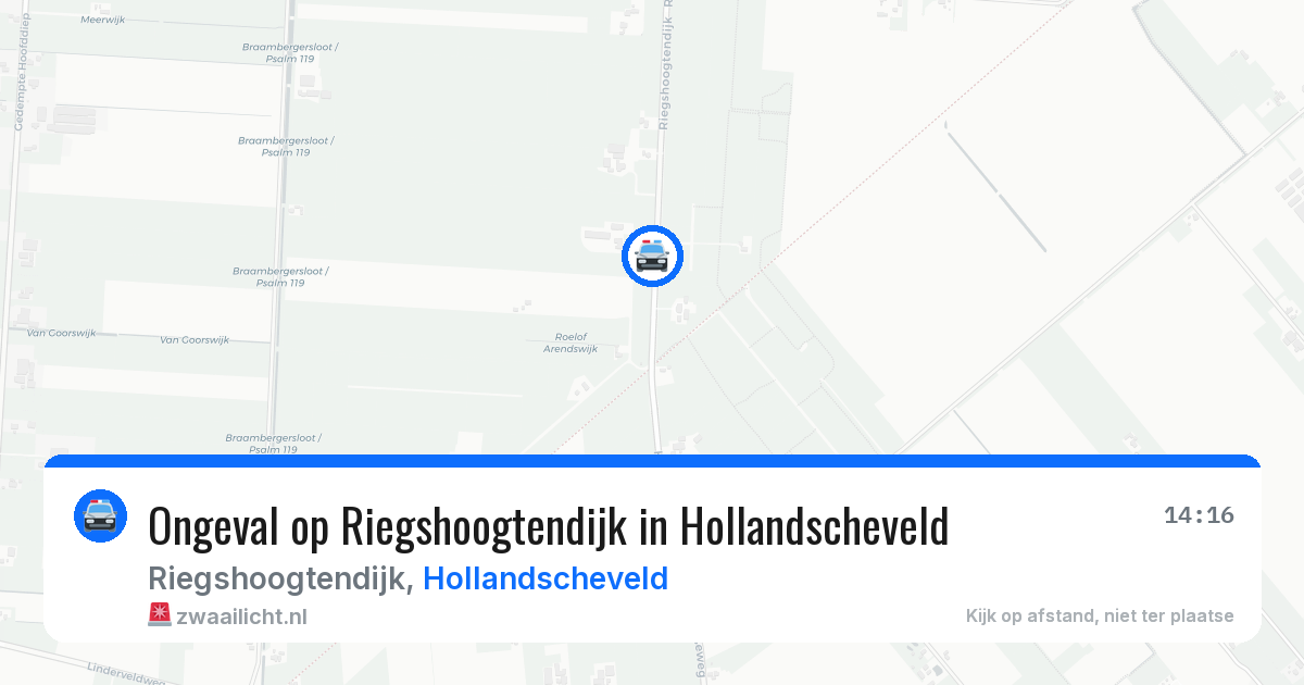 Ongeval op Riegshoogtendijk in Hollandscheveld — 30 mrt 2026