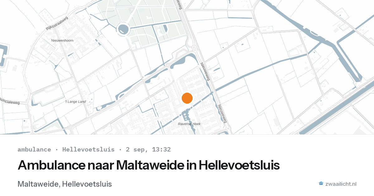 Ambulance naar Maltaweide in Hellevoetsluis — 2 sep 2026
