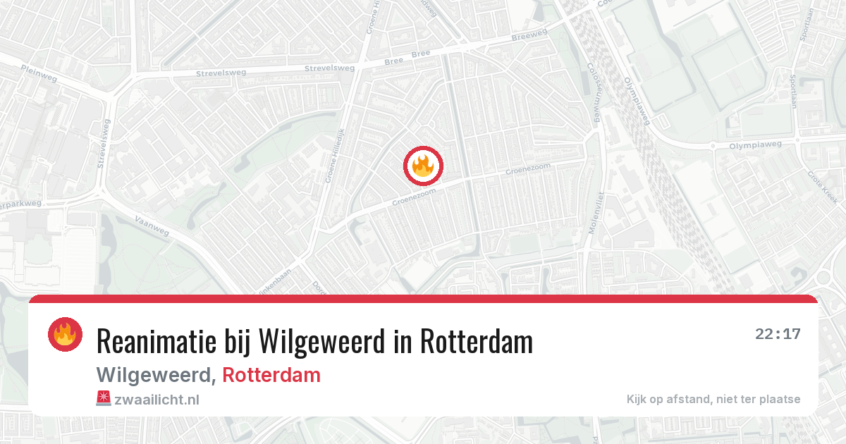 Reanimatie bij Wilgeweerd in Rotterdam — 13 jun 2026