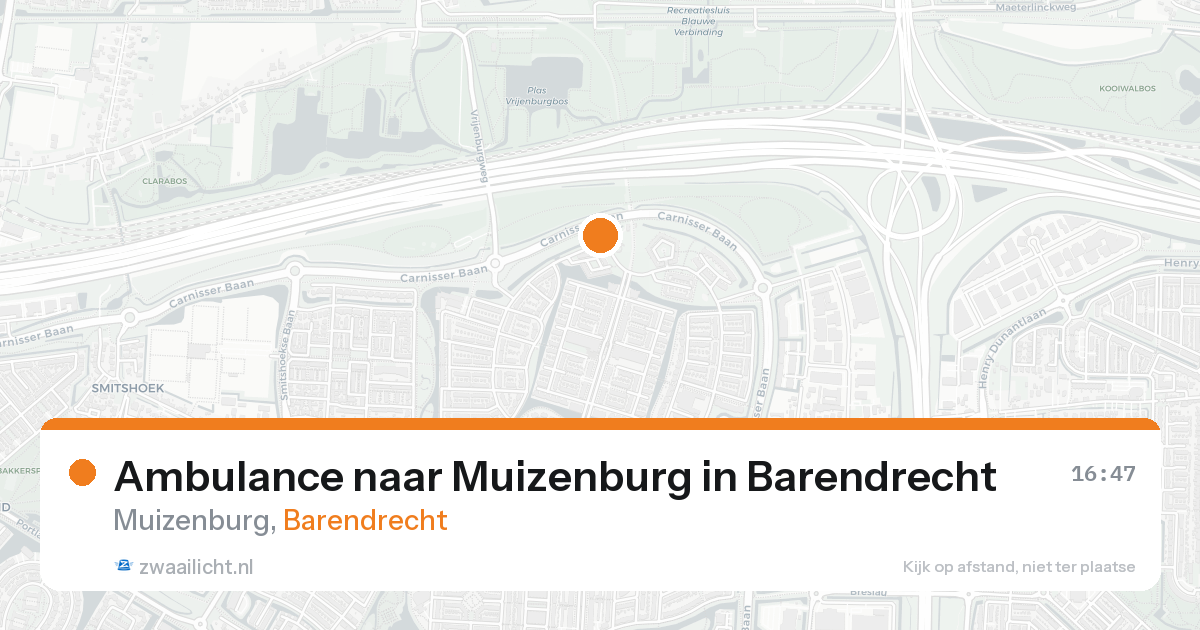 Ambulance naar Muizenburg in Barendrecht — 30 mei 2026