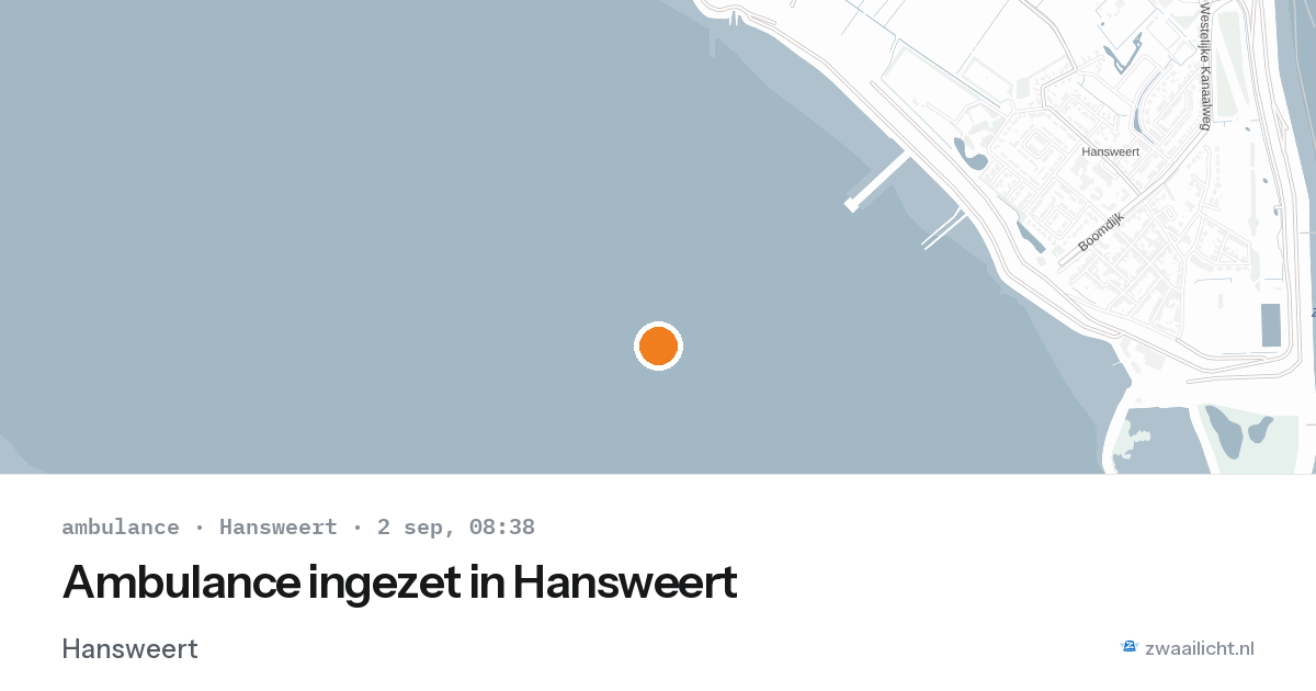Ambulance ingezet in Hansweert — 2 sep 2026