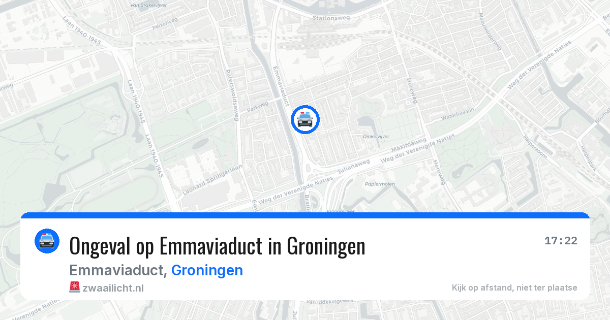 Ongeval op Emmaviaduct in Groningen — 7 aug 2026