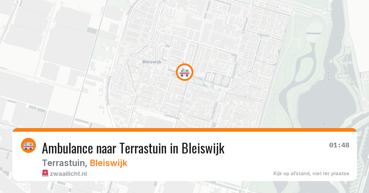 Ambulance naar Terrastuin in Bleiswijk — 5 apr 2026