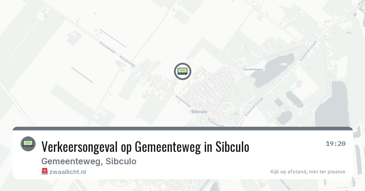 Verkeersongeval op Gemeenteweg in Sibculo — 24 jun 2026