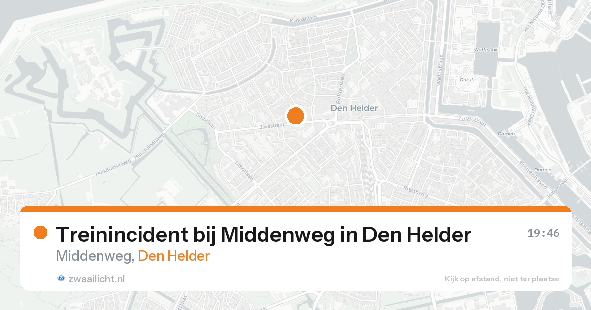 Treinincident bij Middenweg in Den Helder — 17 aug 2026