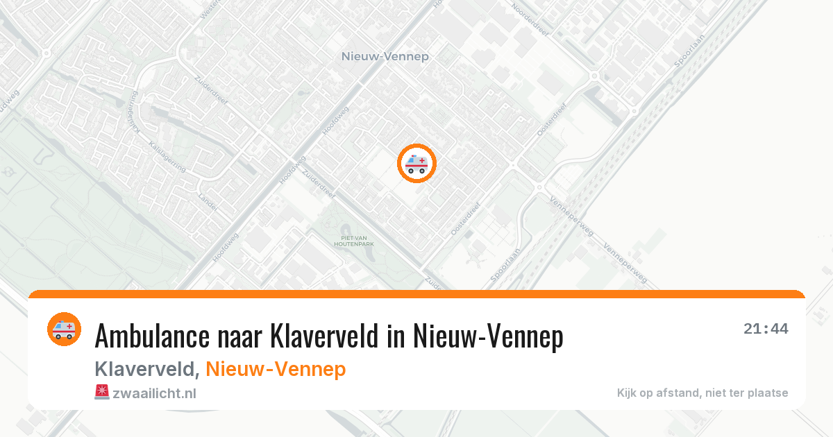 Ambulance naar Klaverveld in Nieuw-Vennep — 27 jul 2026