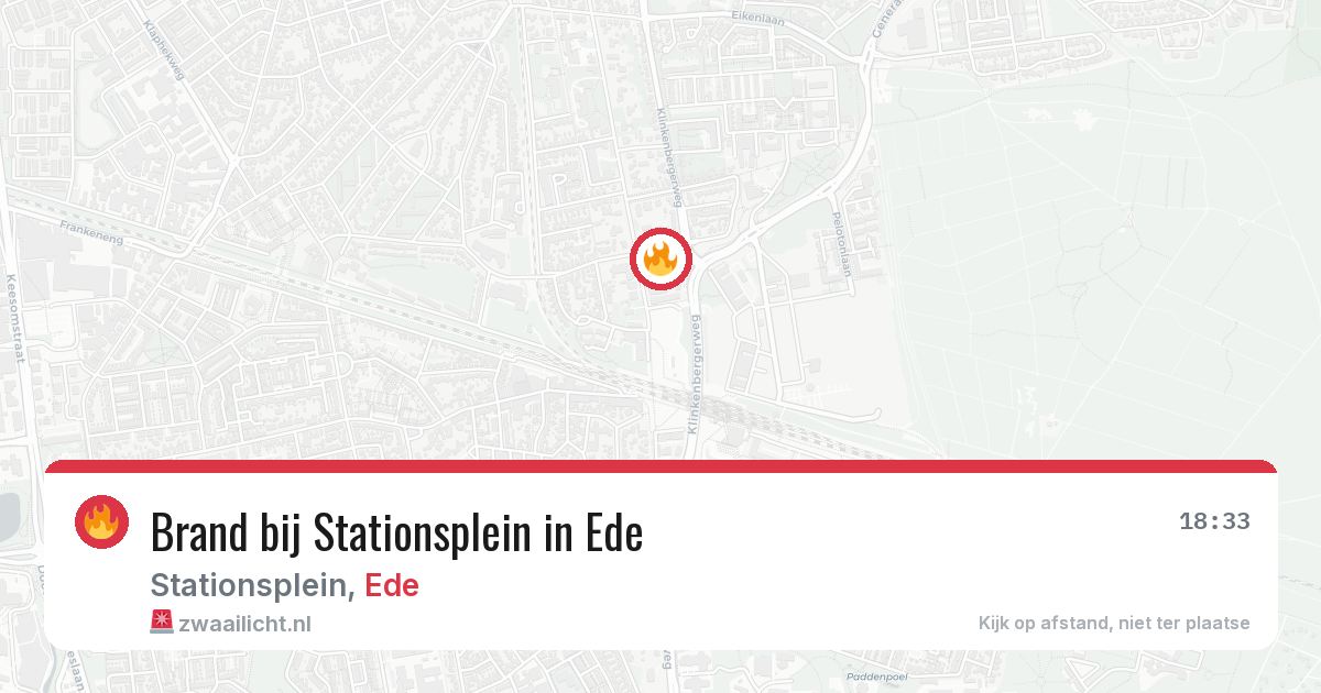 Brand bij Stationsplein in Ede — 2 jul 2026