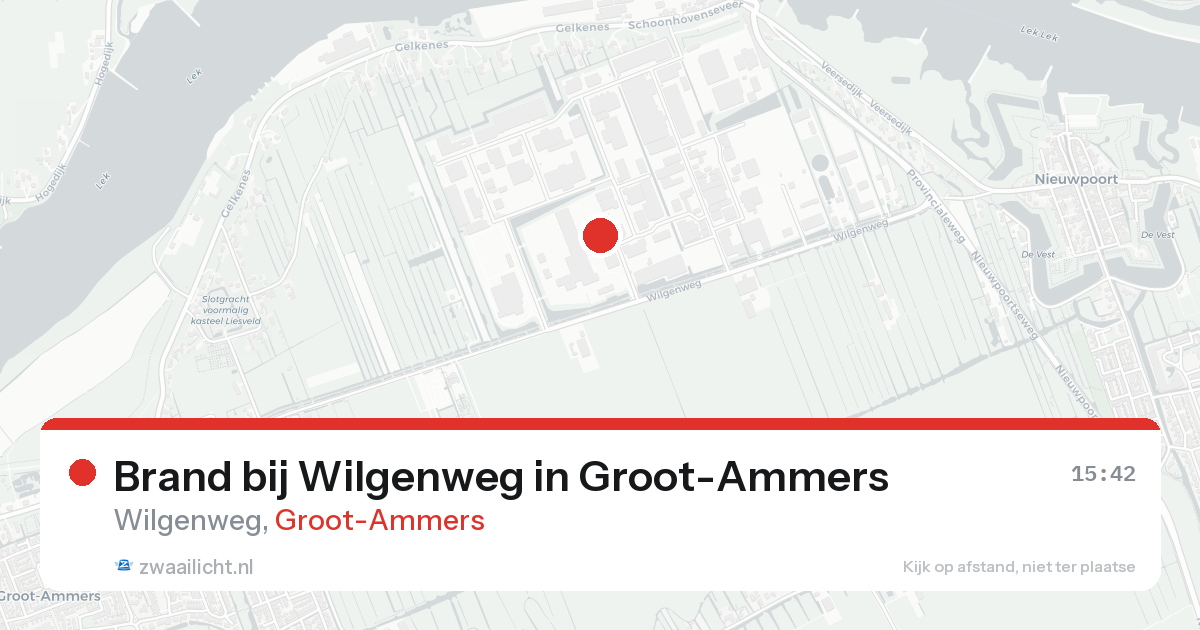 Brand bij Wilgenweg in Groot-Ammers — 25 aug 2026