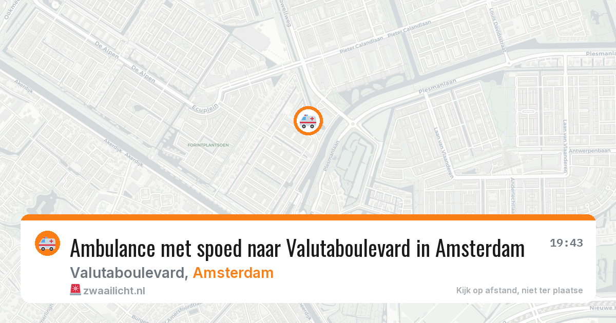 Ambulance met spoed naar Valutaboulevard in Amsterdam — 12 apr 2026