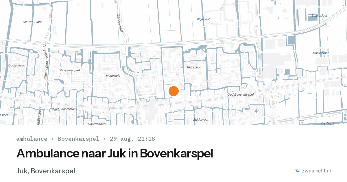 Ambulance naar Juk in Bovenkarspel — 29 aug 2026