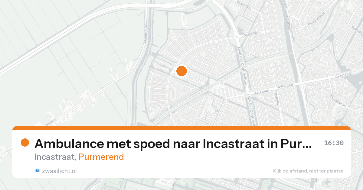 Ambulance met spoed naar Incastraat in Purmerend — 6 jun 2026
