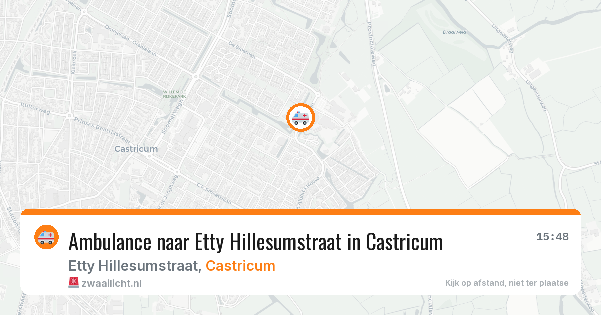 Ambulance naar Etty Hillesumstraat in Castricum — 6 jun 2026
