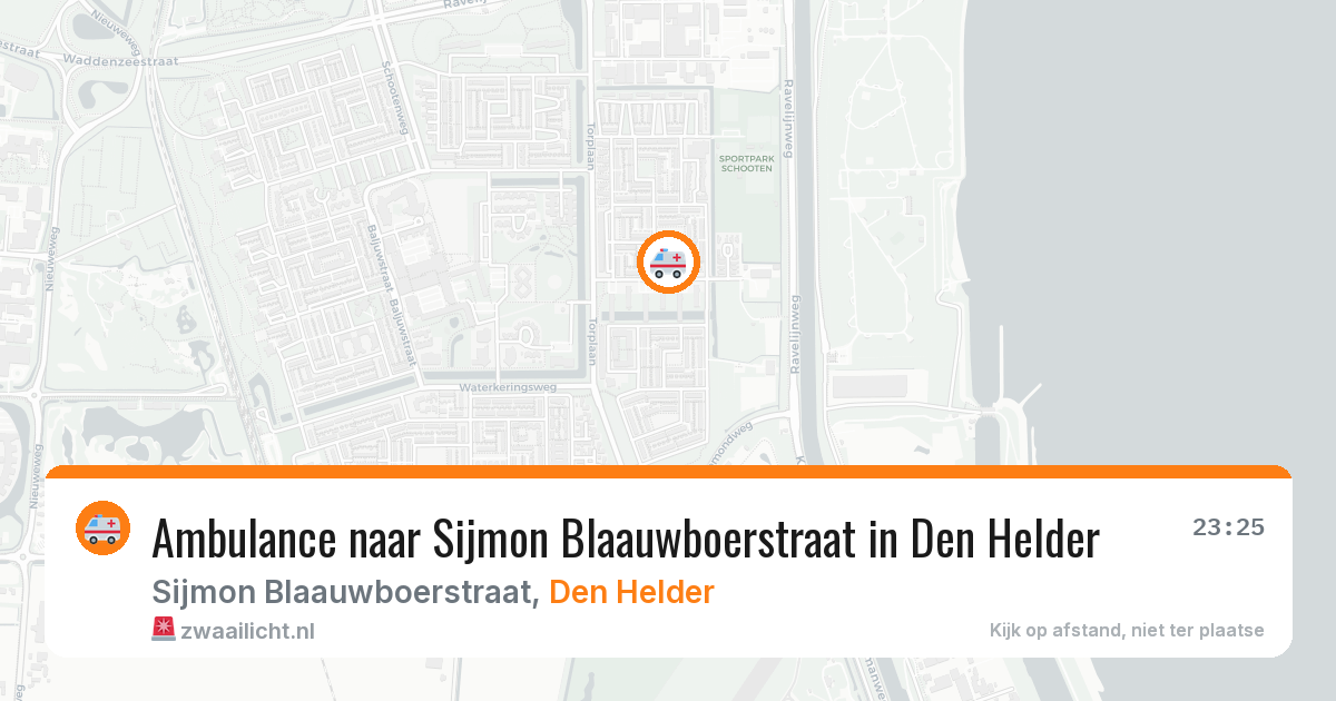 Ambulance naar Sijmon Blaauwboerstraat in Den Helder — 3 aug 2026