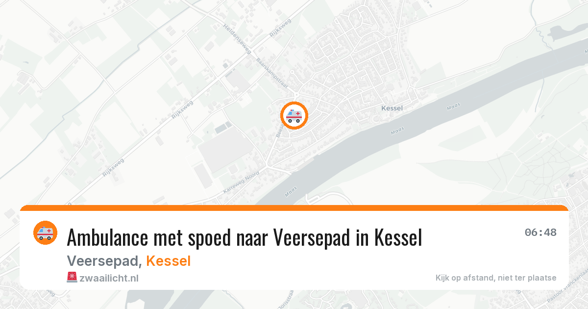 Ambulance met spoed naar Veersepad in Kessel — 27 jul 2026