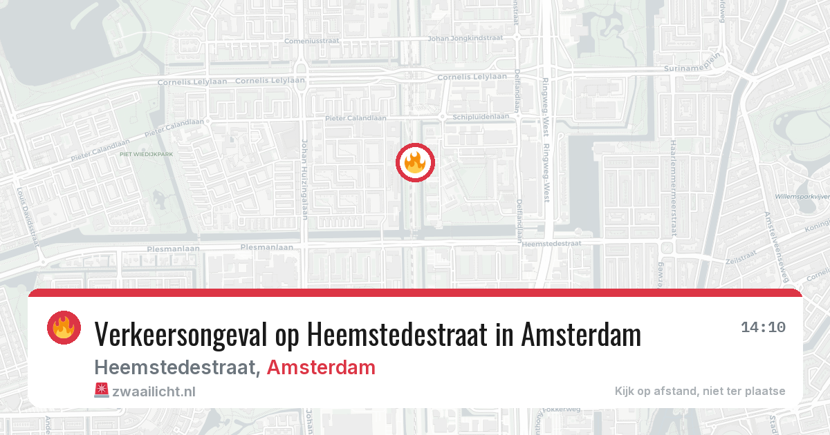 Verkeersongeval op Heemstedestraat in Amsterdam — 7 mei 2026