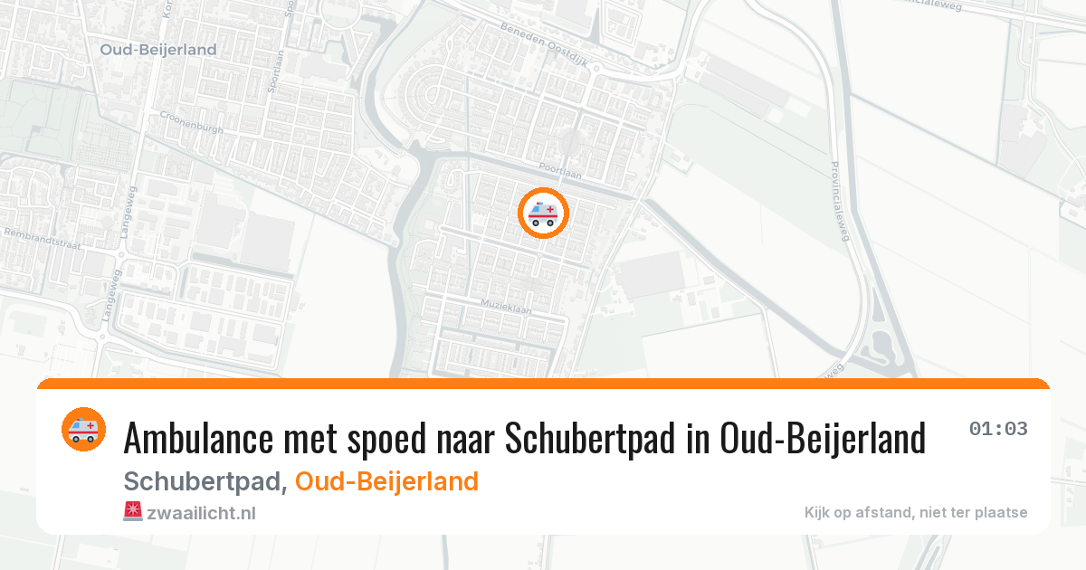 Ambulance met spoed naar Schubertpad in Oud-Beijerland — 23 jan 2026