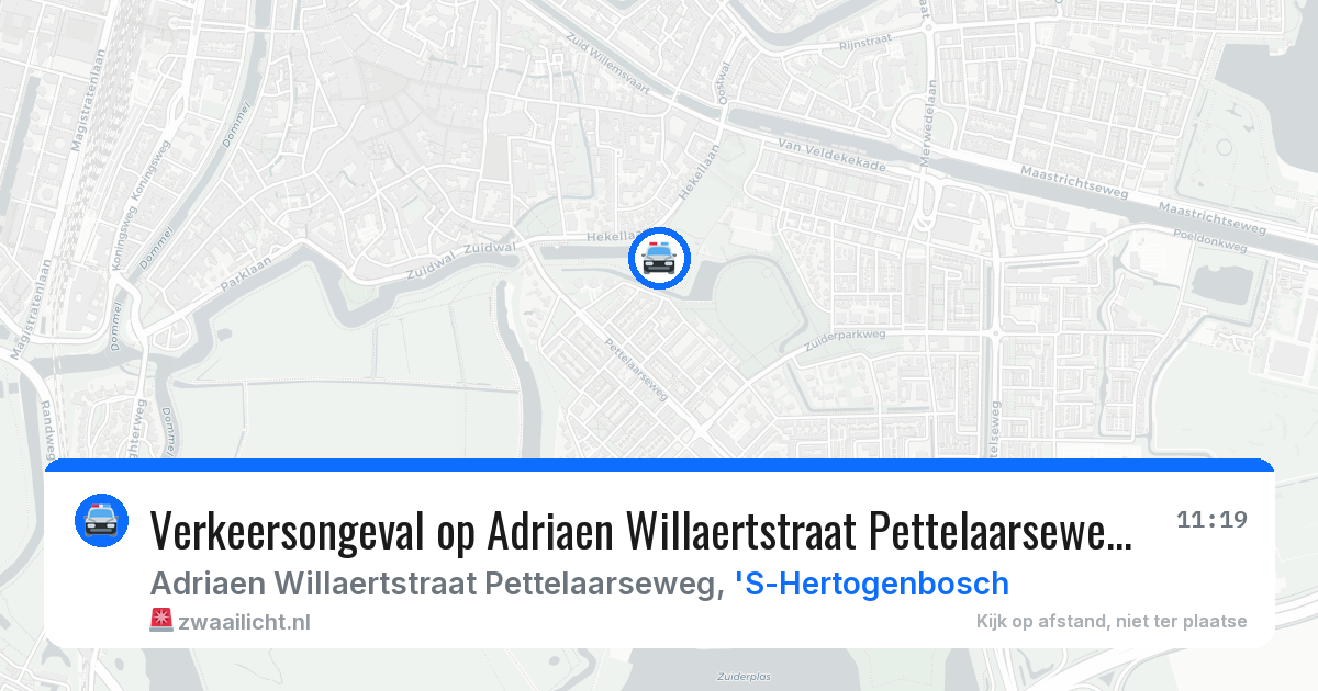 Verkeersongeval op Adriaen Willaertstraat Pettelaarseweg in 'S-Hertogenbosch — 12 feb 2026