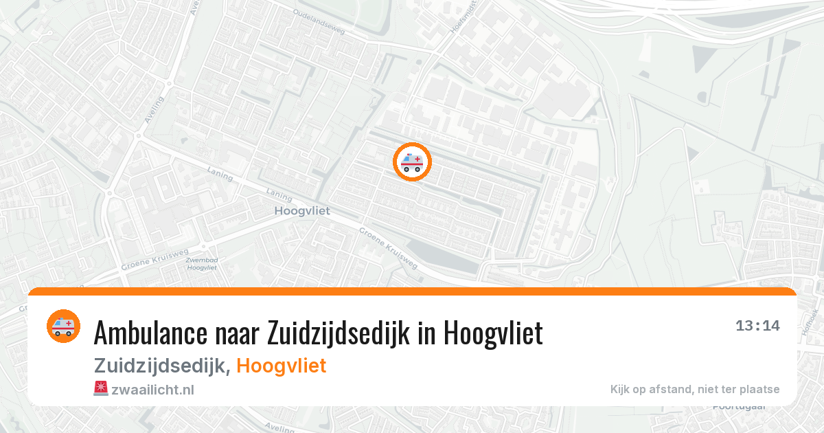 Ambulance naar Zuidzijdsedijk in Hoogvliet — 13 aug 2026
