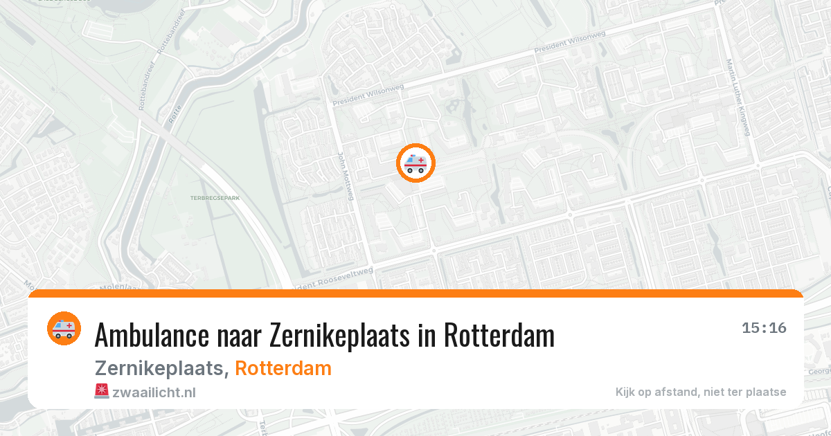 Ambulance naar Zernikeplaats in Rotterdam — 29 jan 2026
