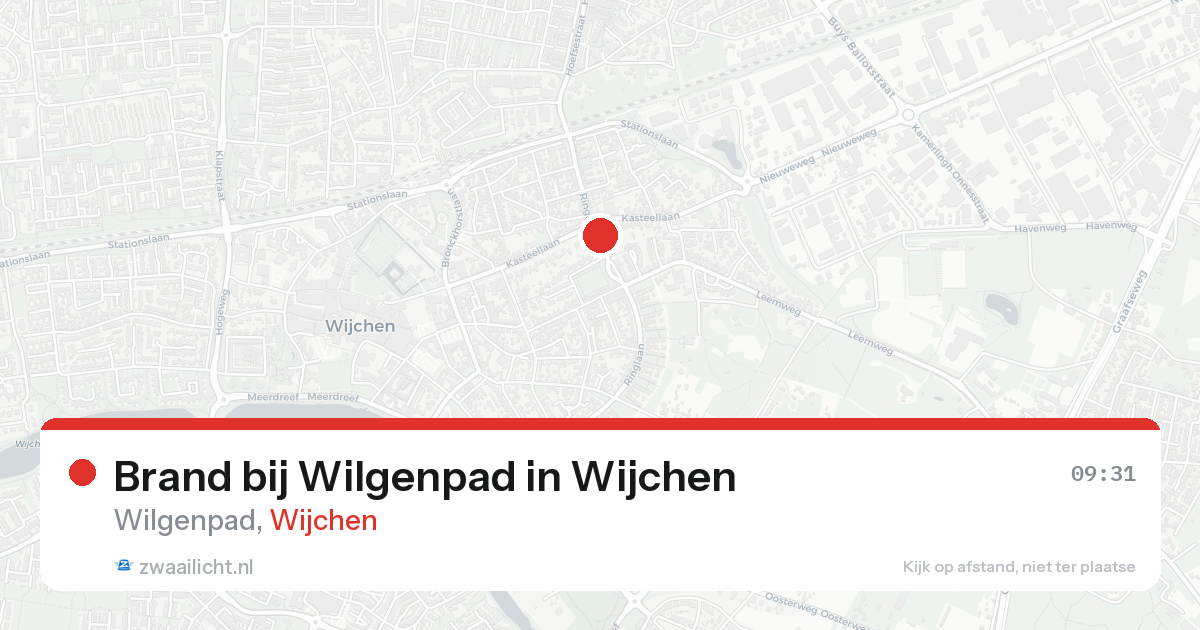Brand bij Wilgenpad in Wijchen — 19 aug 2026