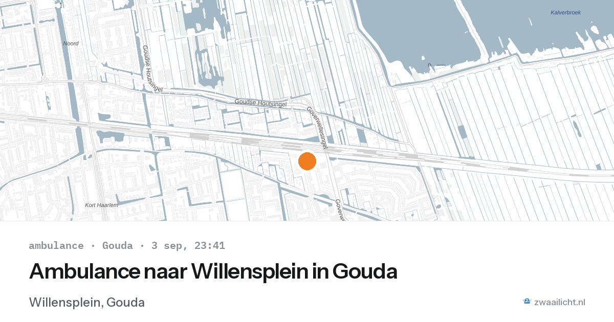 Ambulance naar Willensplein in Gouda — 3 sep 2026