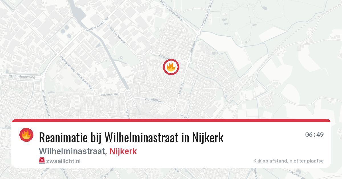 Reanimatie bij Wilhelminastraat in Nijkerk — 14 jul 2026