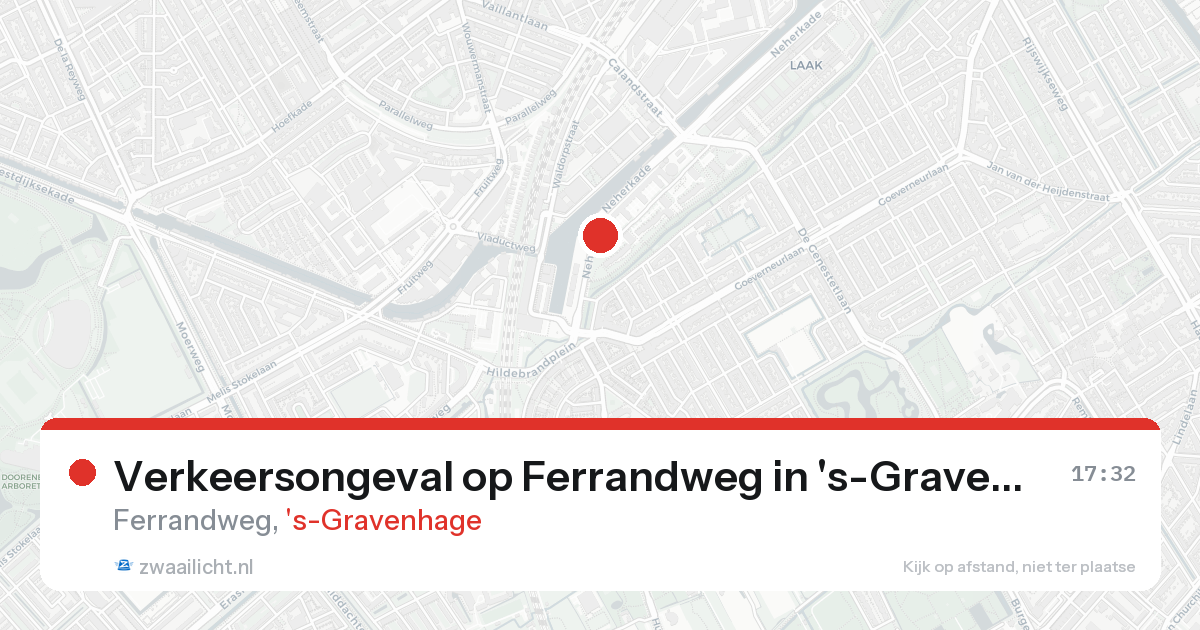 Verkeersongeval op Ferrandweg in 's-Gravenhage — 23 mrt 2026