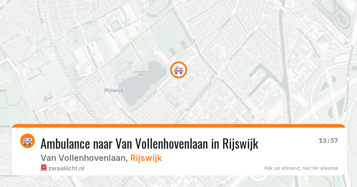 Ambulance naar Van Vollenhovenlaan in Rijswijk — 14 aug 2026