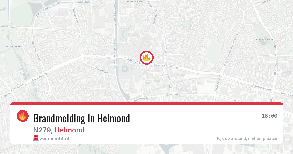 Brandmelding in Helmond — 10 aug 2026