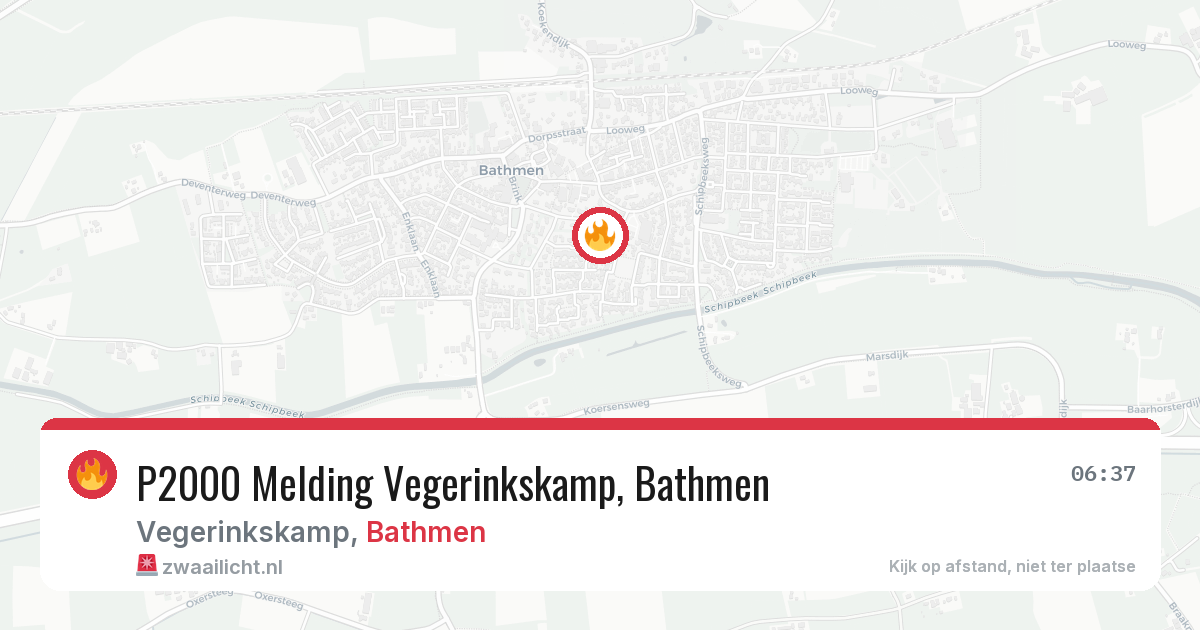 P2000 Melding Vegerinkskamp, Bathmen — 8 feb 2026