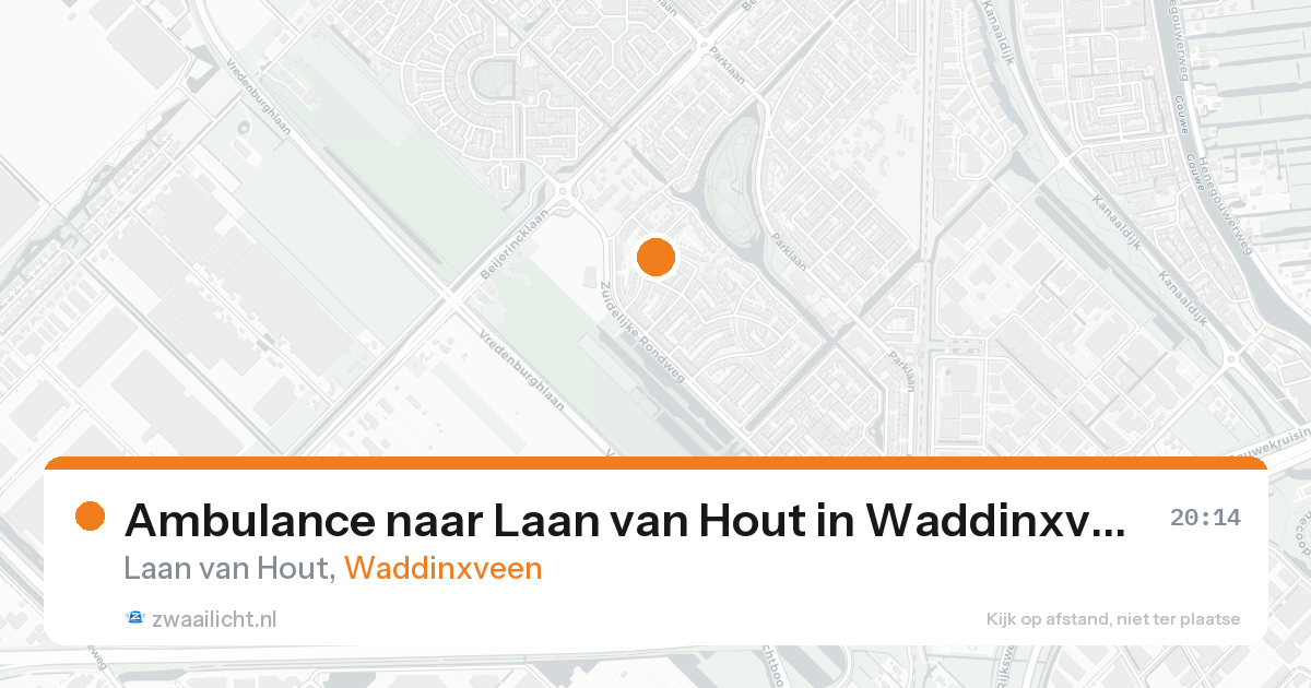 Ambulance naar Laan van Hout in Waddinxveen — 25 aug 2026
