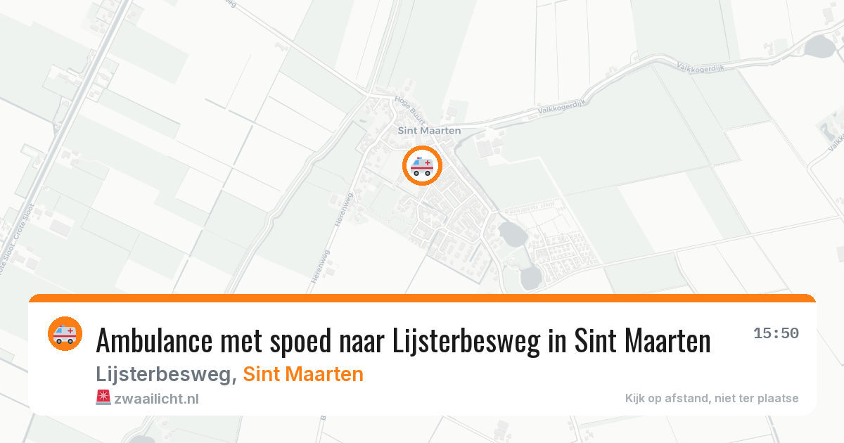 Ambulance met spoed naar Lijsterbesweg in Sint Maarten — 4 apr 2026