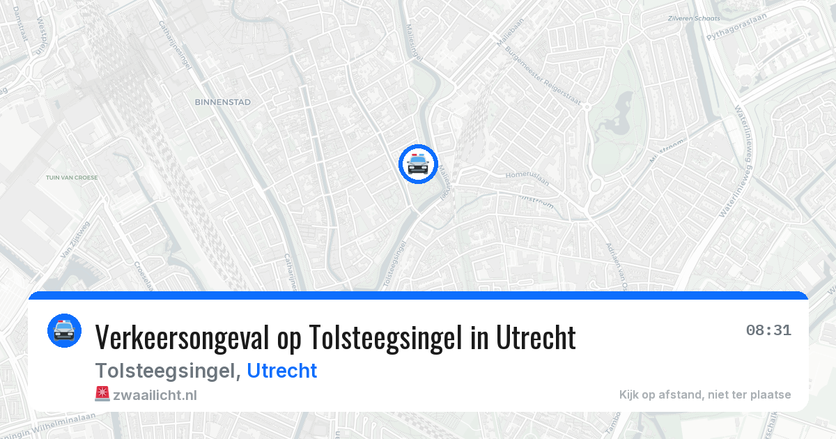 Verkeersongeval op Tolsteegsingel in Utrecht — 26 jun 2026