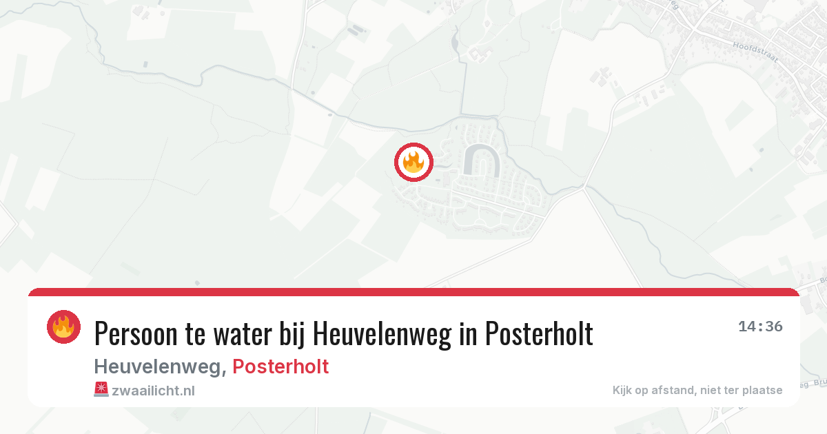 Persoon te water bij Heuvelenweg in Posterholt — 17 feb 2026