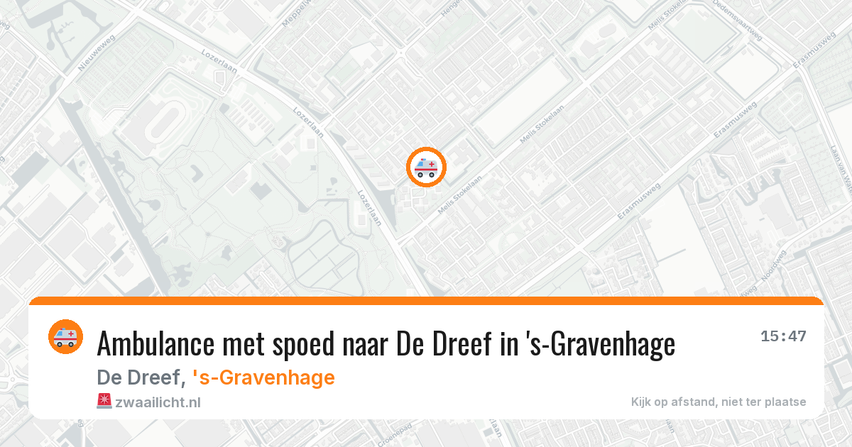 Ambulance met spoed naar De Dreef in 's-Gravenhage — 1 aug 2026
