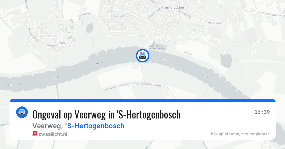 Ongeval op Veerweg in 'S-Hertogenbosch — 13 aug 2026