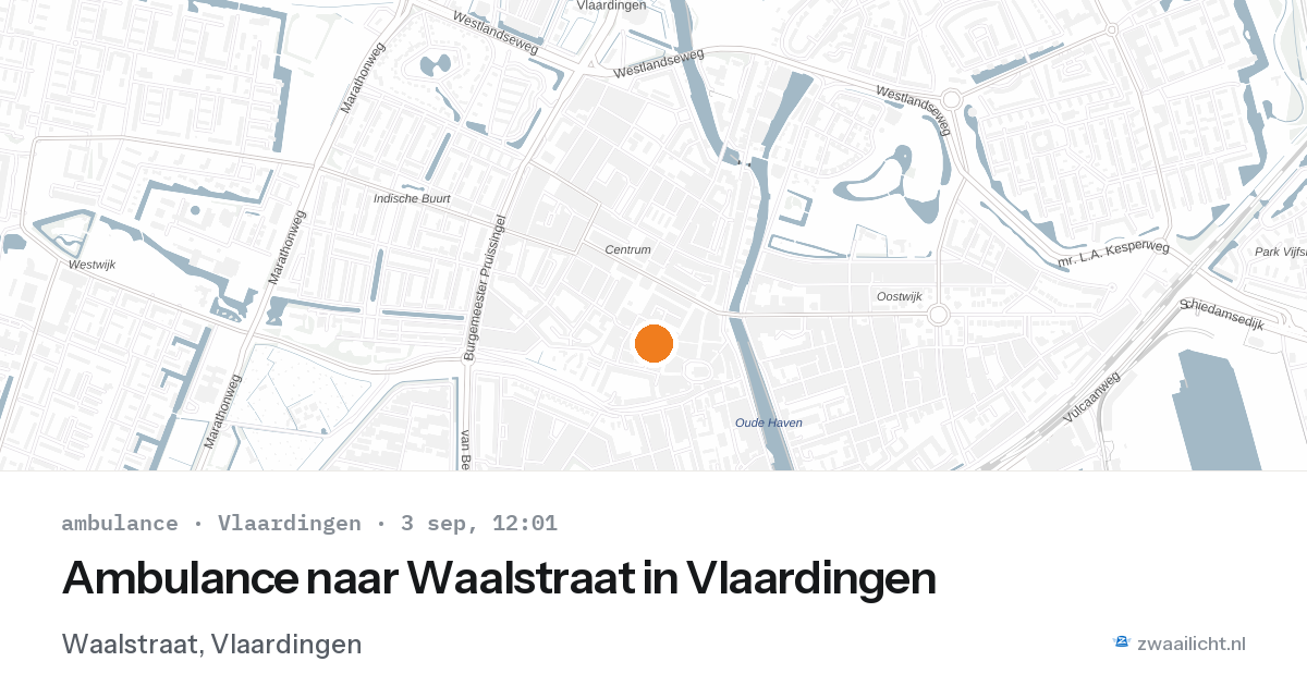 Ambulance naar Waalstraat in Vlaardingen — 3 sep 2026