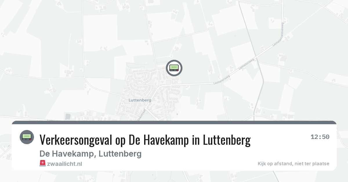Verkeersongeval op De Havekamp in Luttenberg — 31 jan 2026