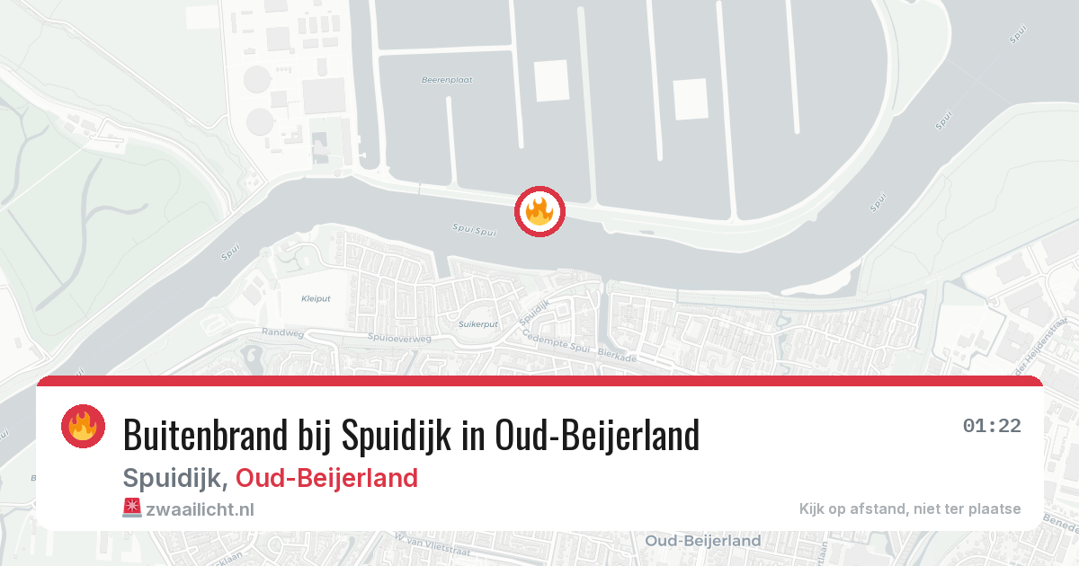 Buitenbrand bij Spuidijk in Oud-Beijerland — 14 jun 2026
