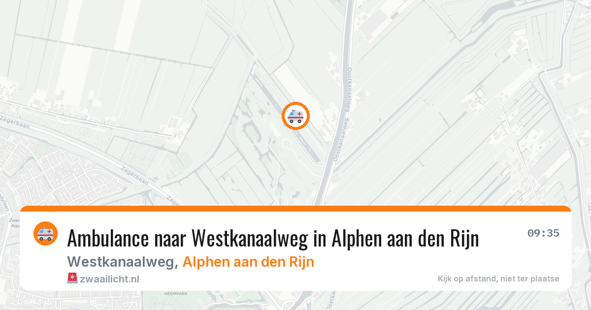 Ambulance naar Westkanaalweg in Alphen aan den Rijn — 21 mrt 2026
