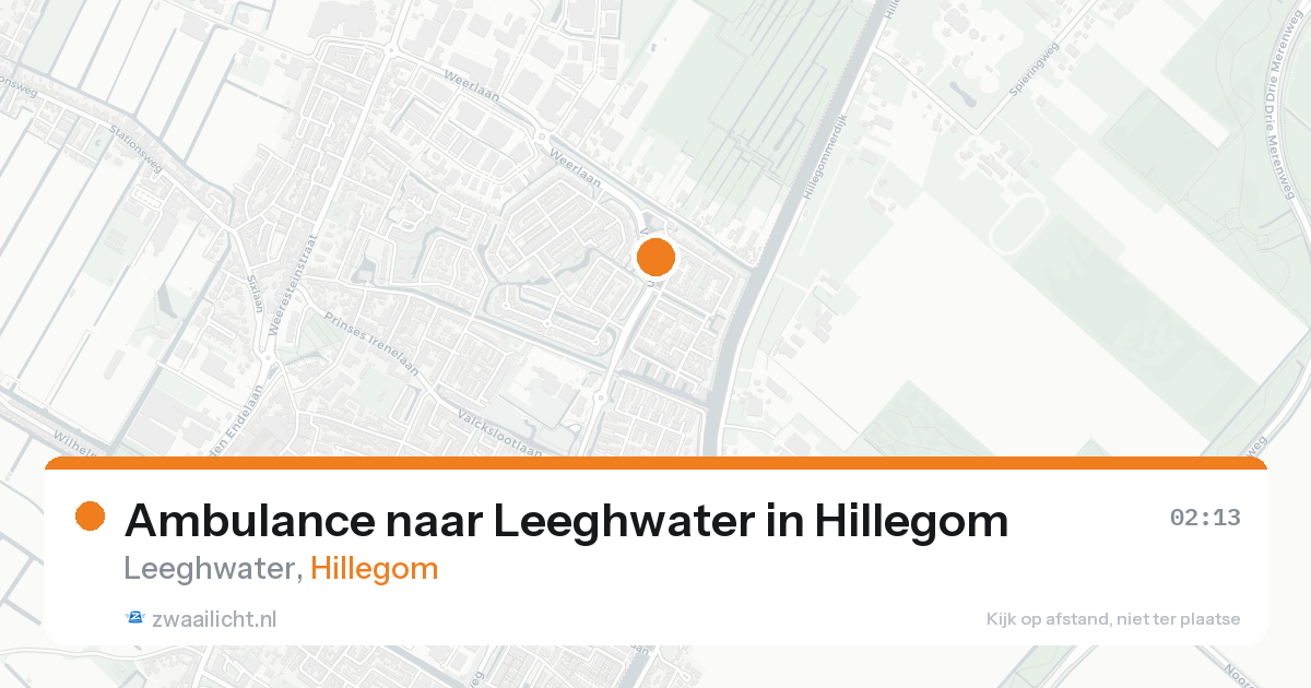 Ambulance naar Leeghwater in Hillegom — 17 aug 2026