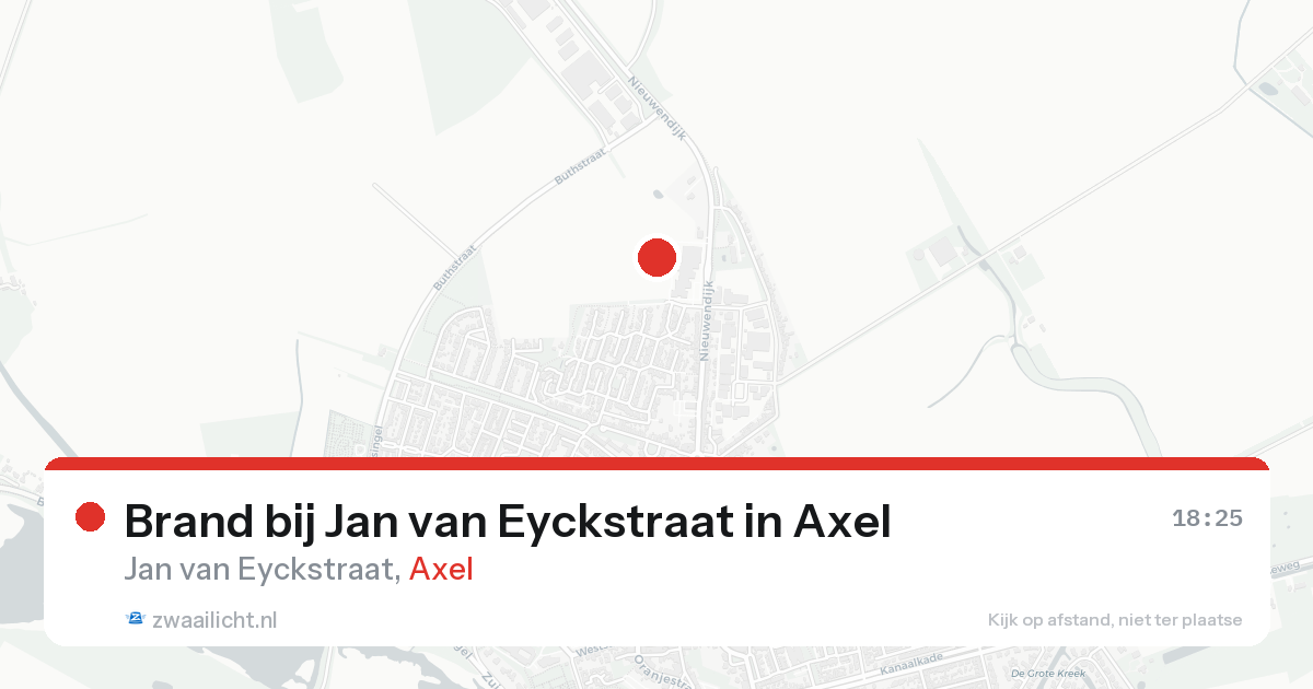 Brand bij Jan van Eyckstraat in Axel — 18 aug 2026