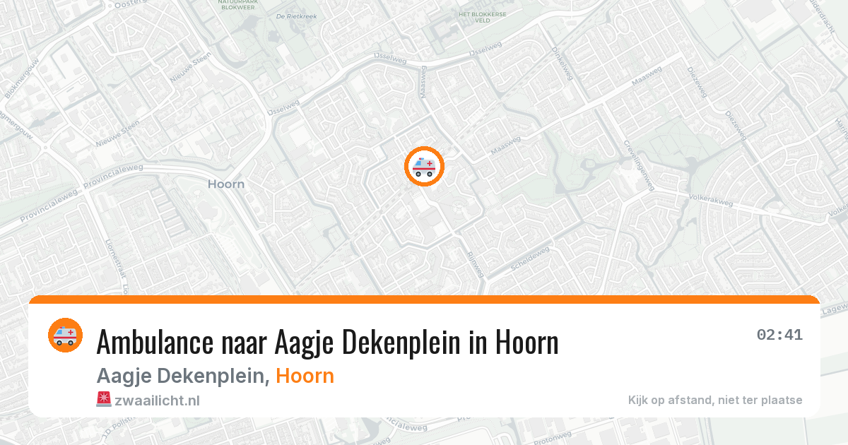 Ambulance naar Aagje Dekenplein in Hoorn — 13 mei 2026