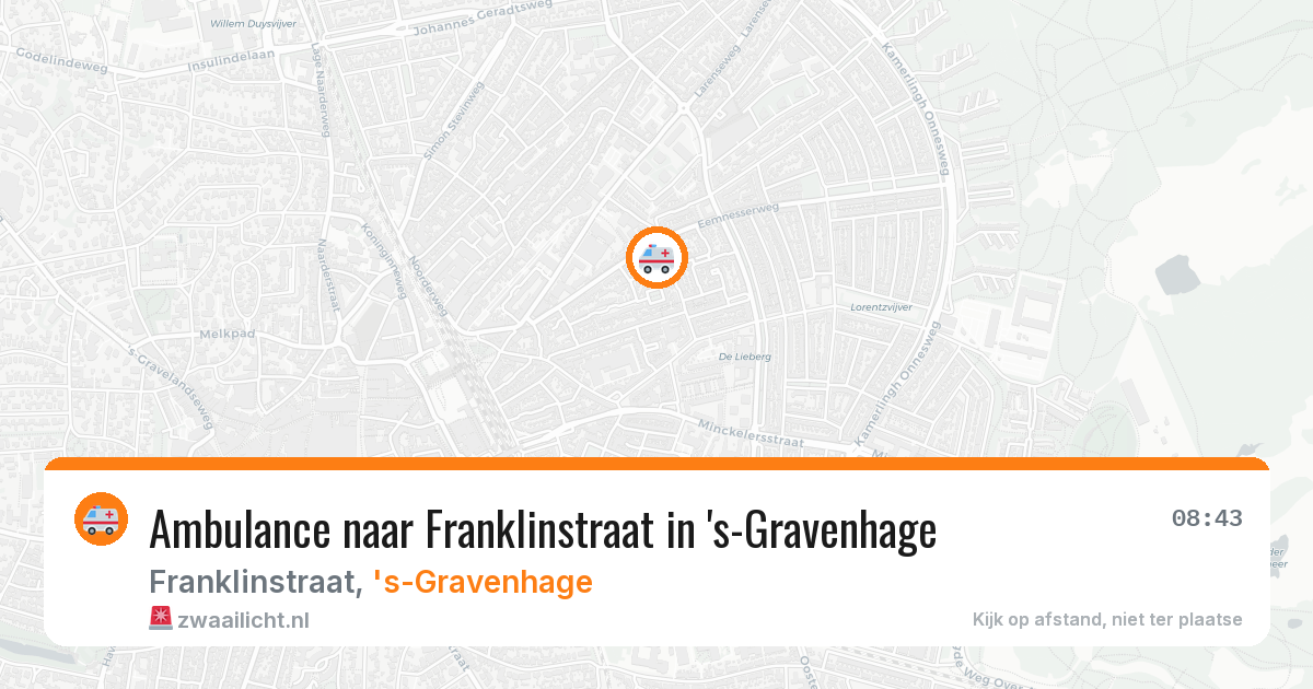 Ambulance naar Franklinstraat in 's-Gravenhage — 25 mrt 2026