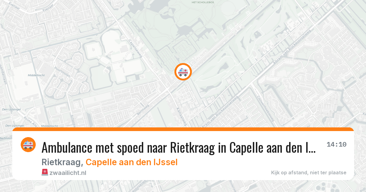Ambulance met spoed naar Rietkraag in Capelle aan den IJssel — 8 jun 2026