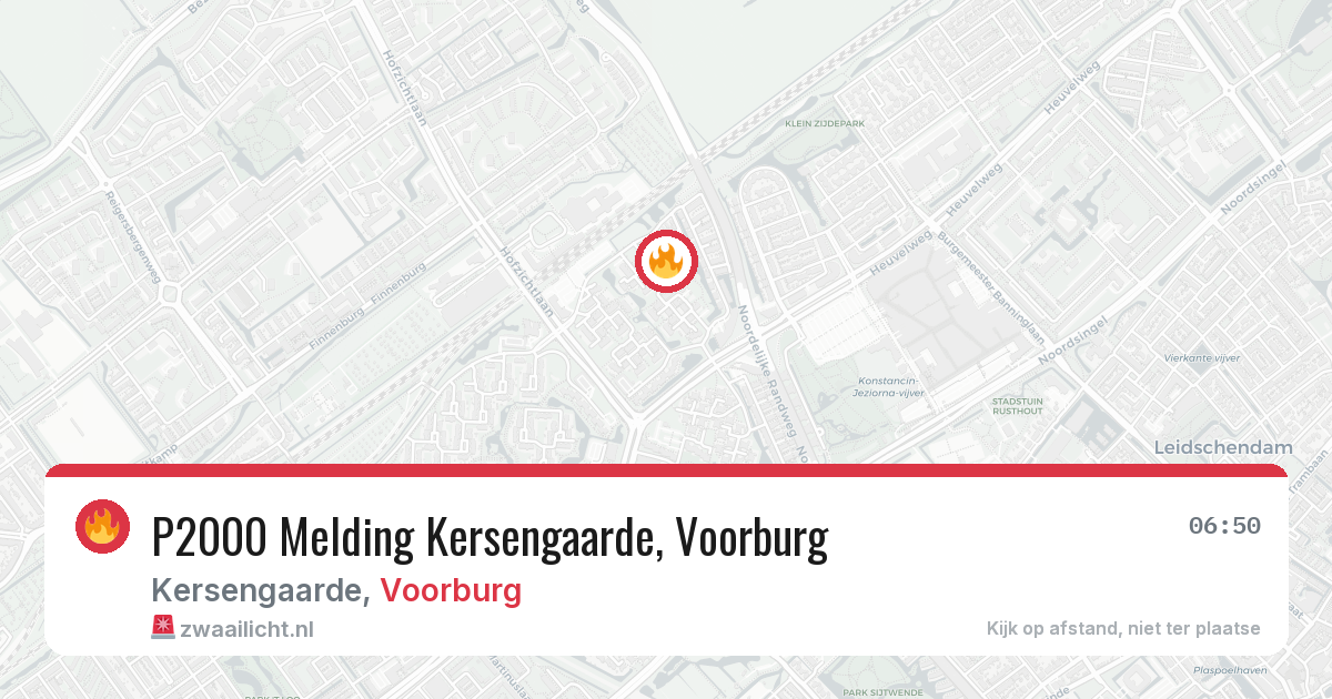 P2000 Melding Kersengaarde, Voorburg — 21 mrt 2026